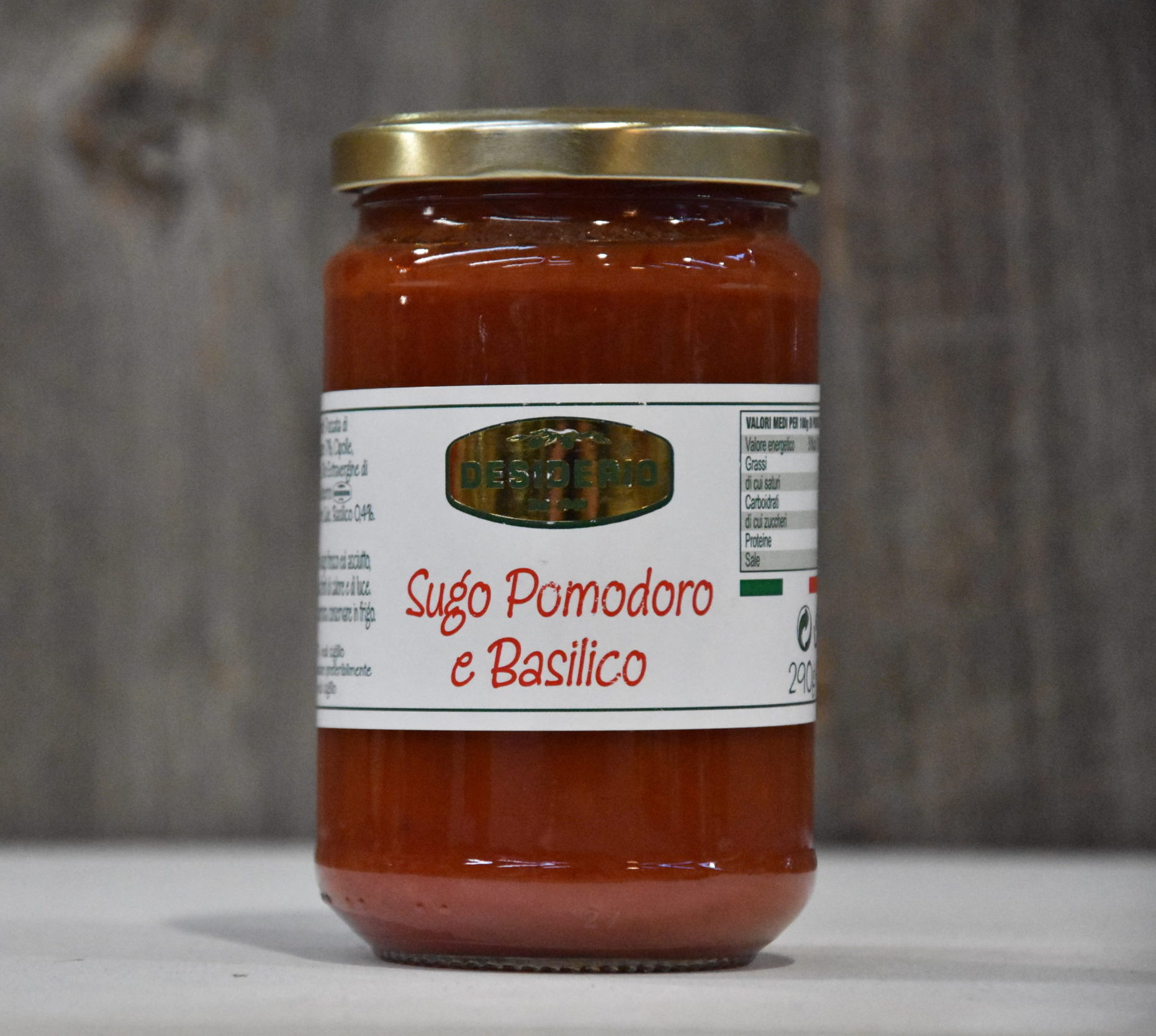 Sugo Pomodoro al basilico Olio Desiderio